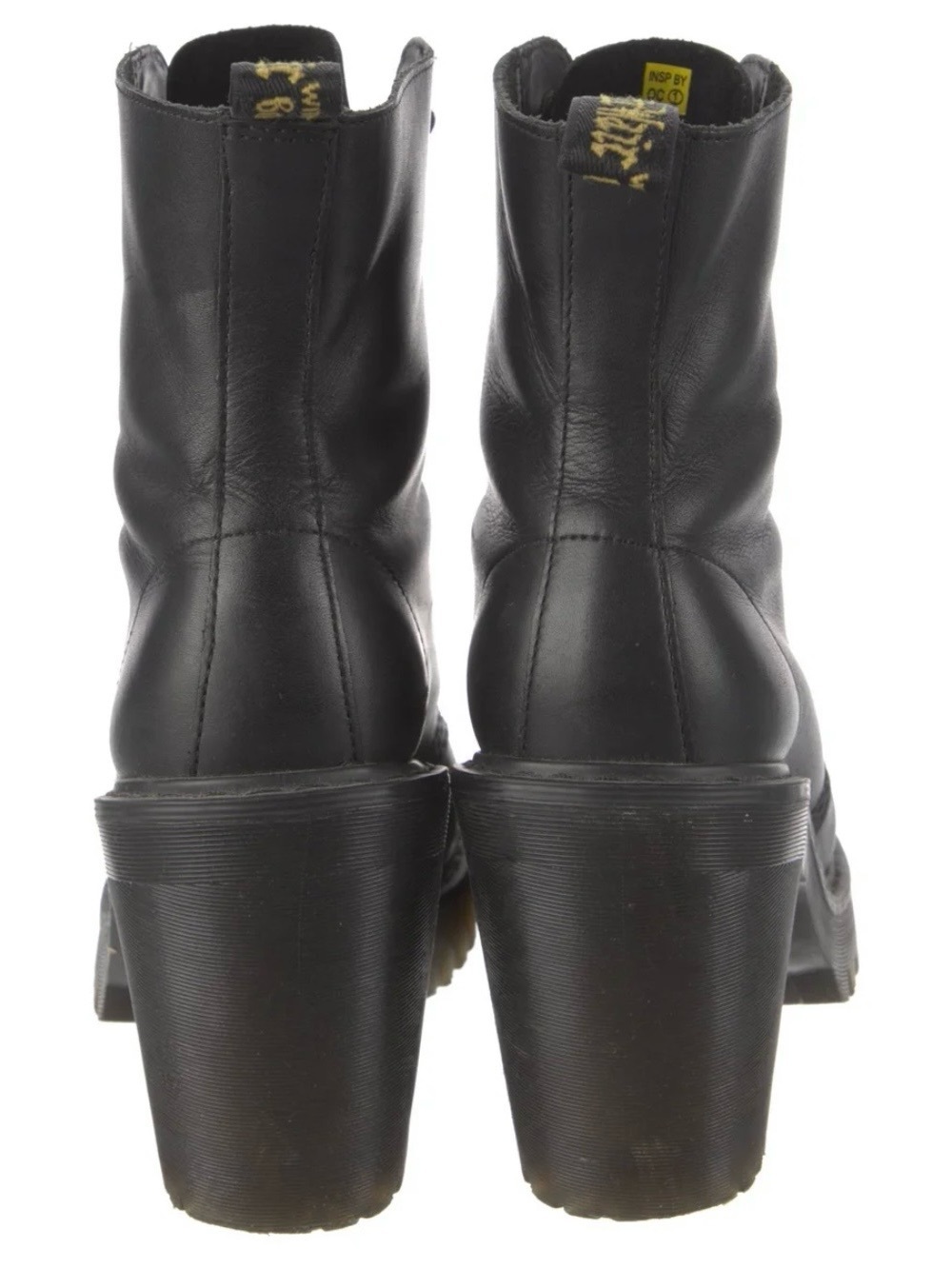 Dr. Martens Kendra Boots Black Lace-Up Chunky Heel Ankle Boot 7 - Picture 3 of 5